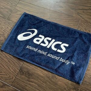 ASICS Blue sports pickleball tennis Cotton Cooling Neck Hand Towel 18” x 11”